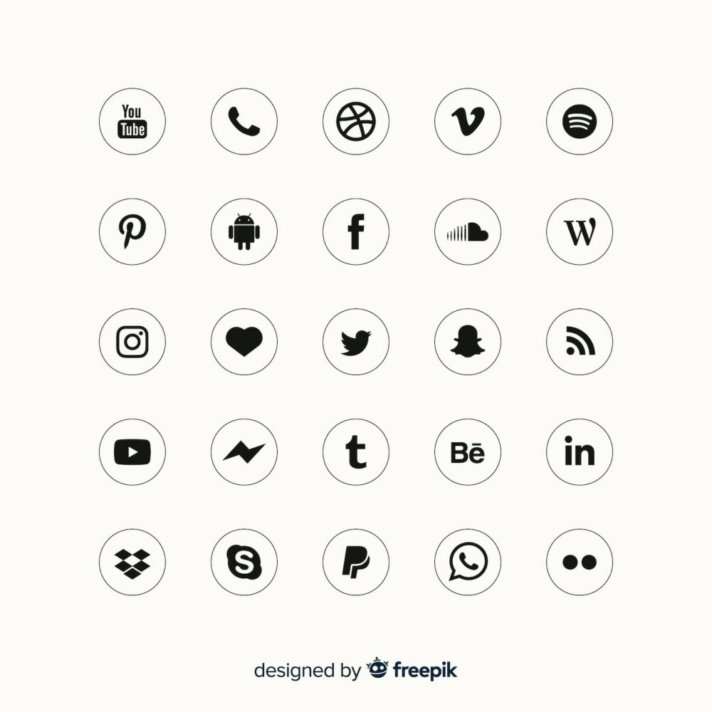 20 Best Free Social Media Icon Sets Inspiration And Productivity For