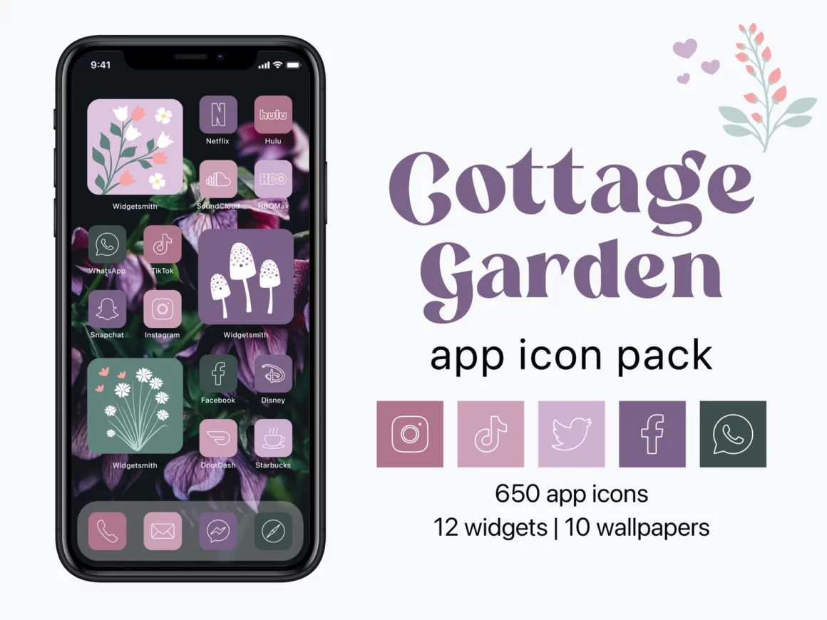 Cottage Garden App Icons for iOS
