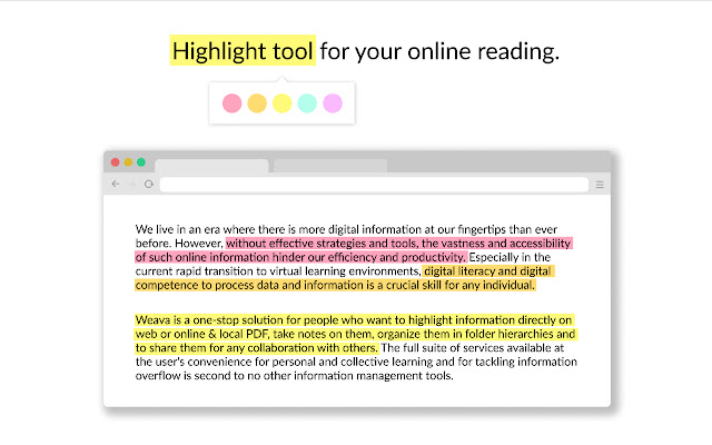 Weava Highlighter Aesthetic Chrome Extensions