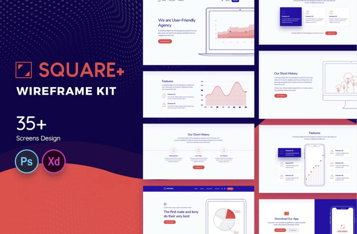 Free Web & App Wireframes