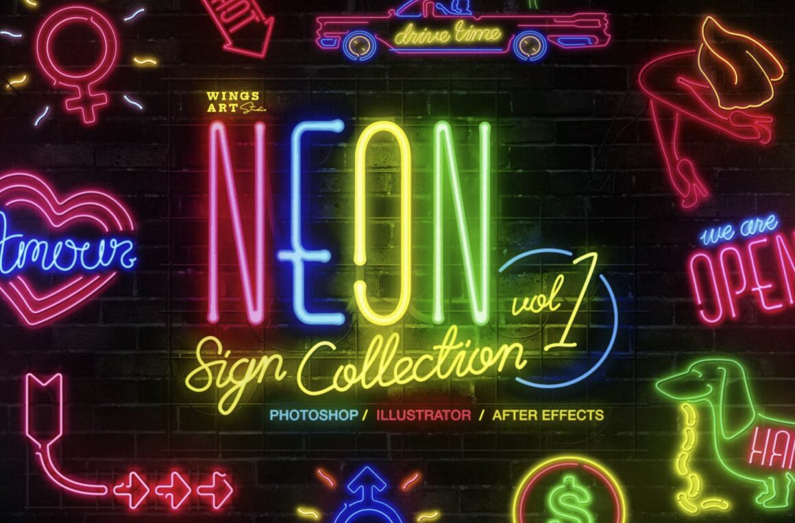 Free Neon Typography & Logo Effect