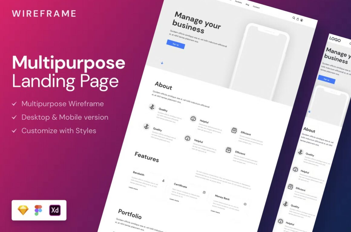 Free Web & App Wireframes