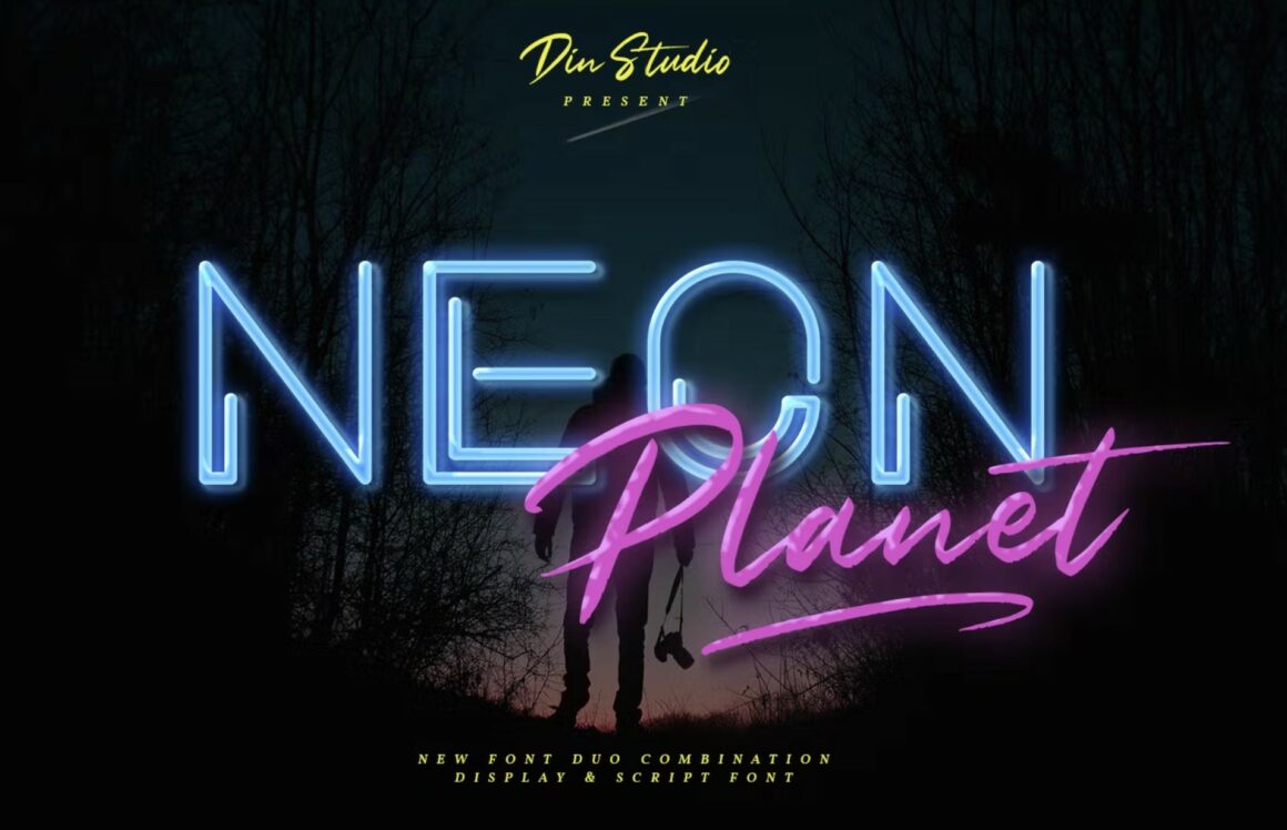 Free Neon Typography & Logo Effect