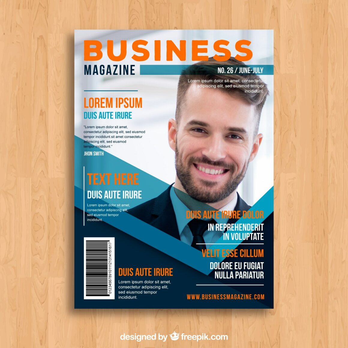 Business magazine cover template