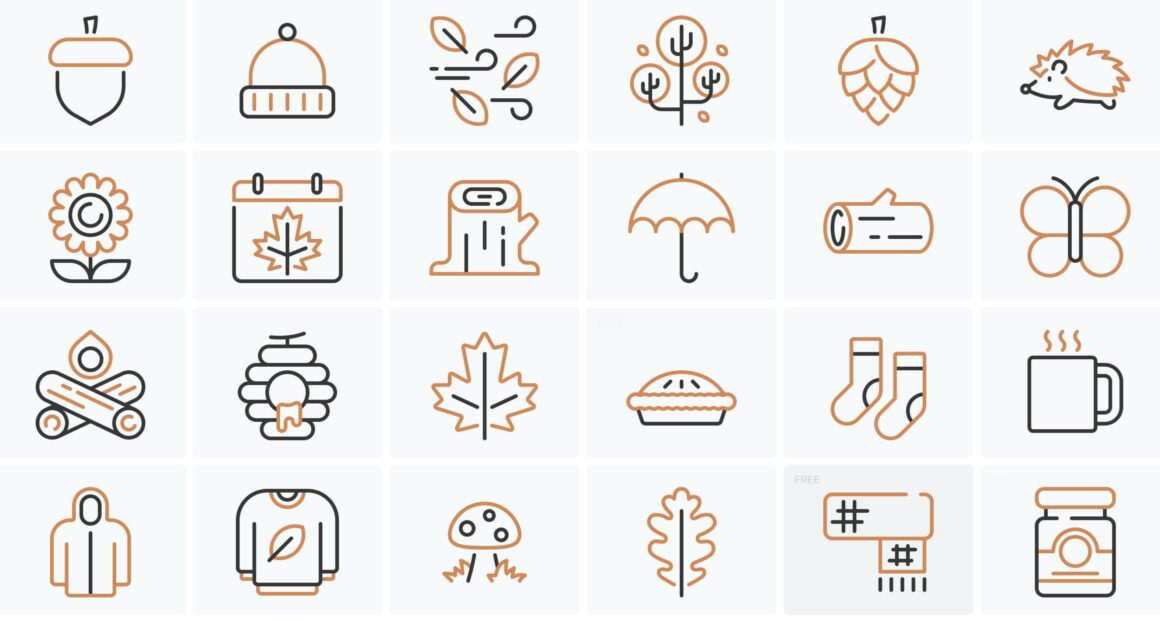 color line icon icons autumn