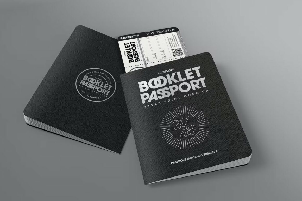 Passport Booklet Mockup