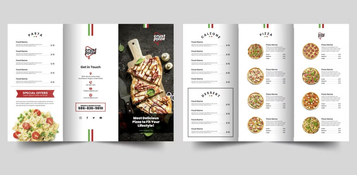 Beautiful Free Restaurant Menus Design Templates