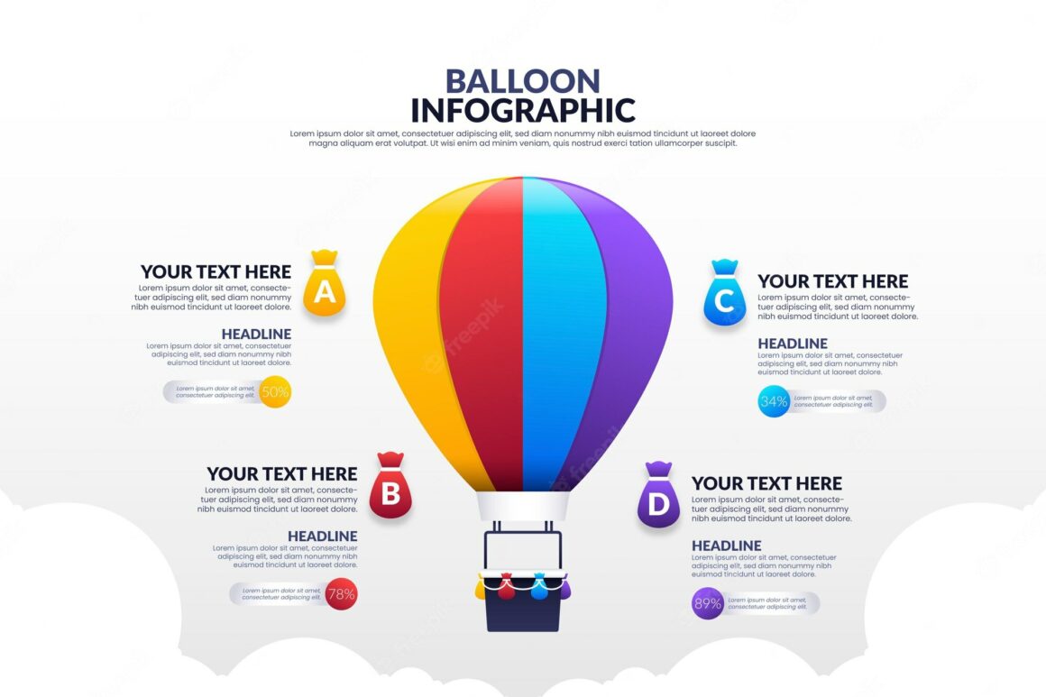 template balloon infographic