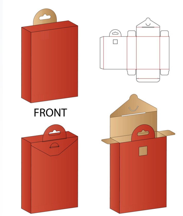 packaging die cut template design