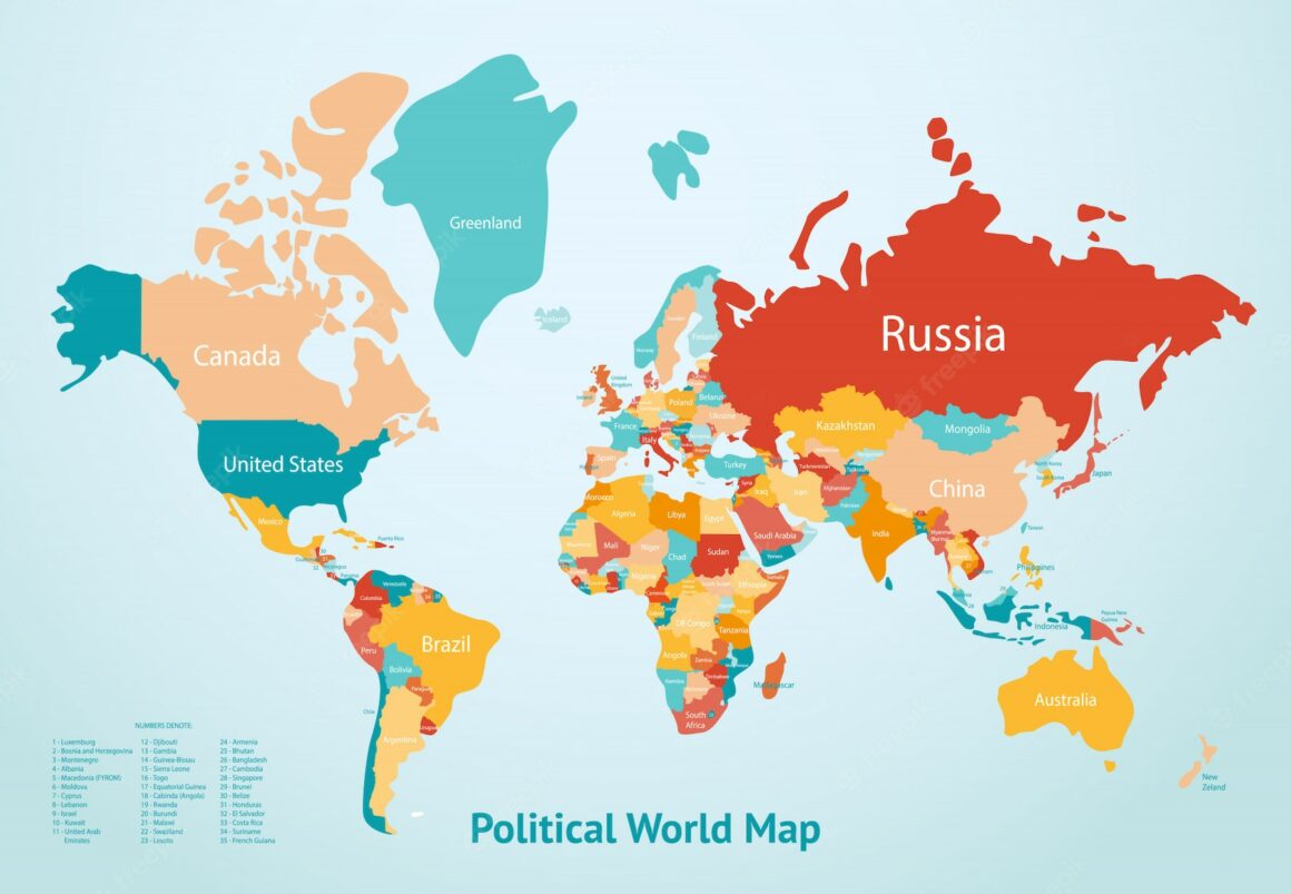 Earth map countries