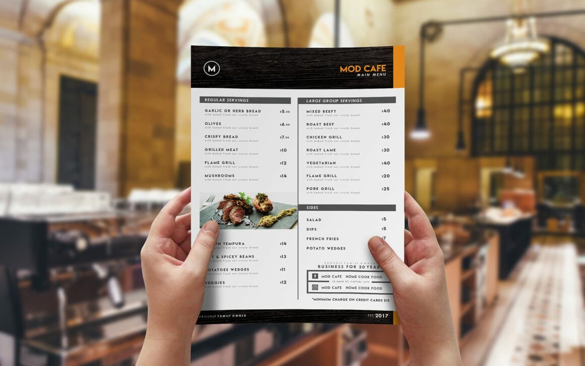 Beautiful Free Restaurant Menus Design Templates