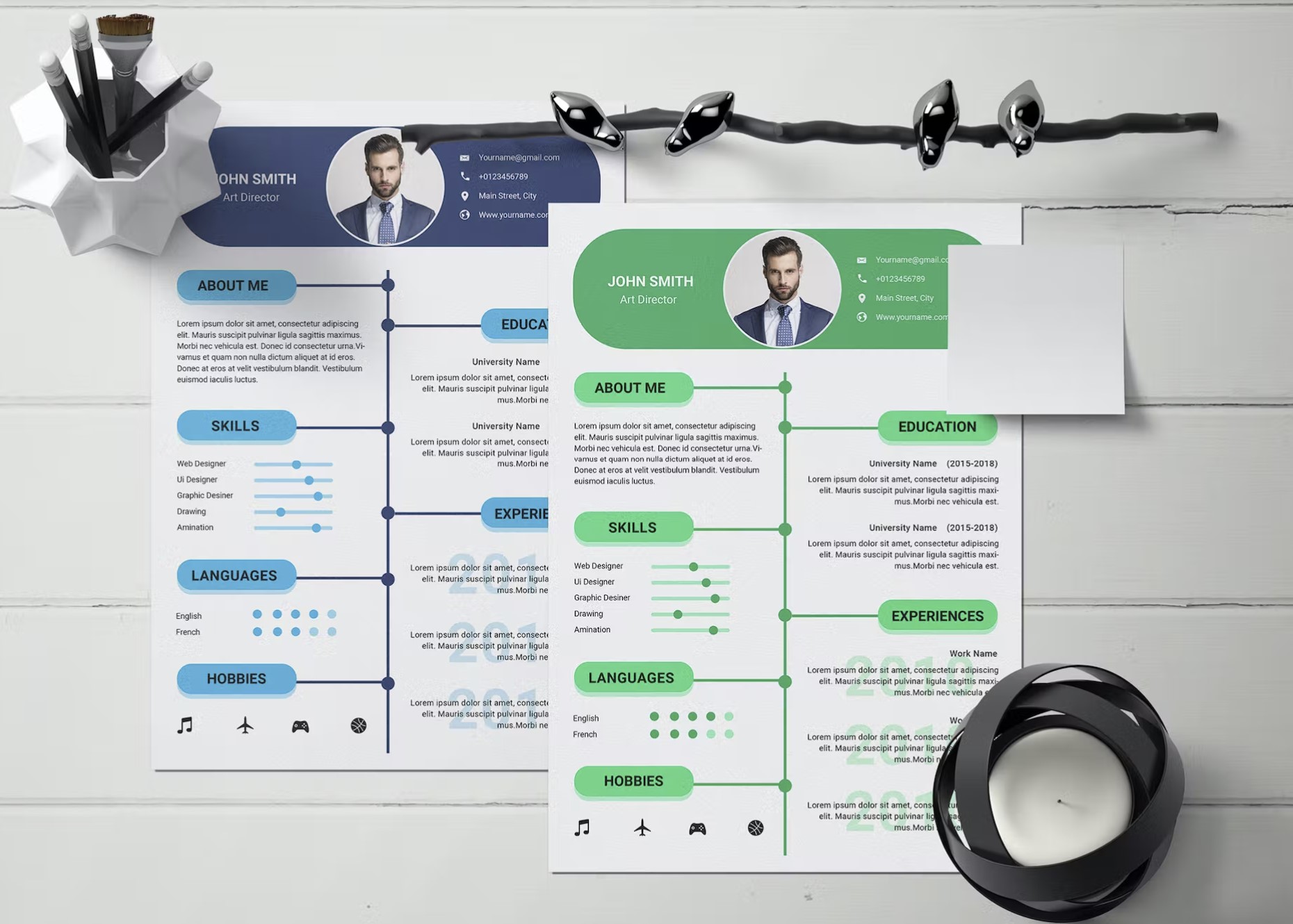 30 Beautiful amp Free Resume Templates - 31 Gillde Resume Template 