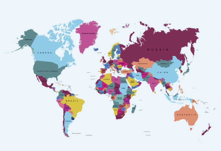 colorful infographic world map collection
