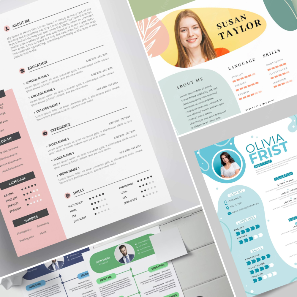 30 Beautiful & Free Resume Templates - Inspiration & Productivity for ...