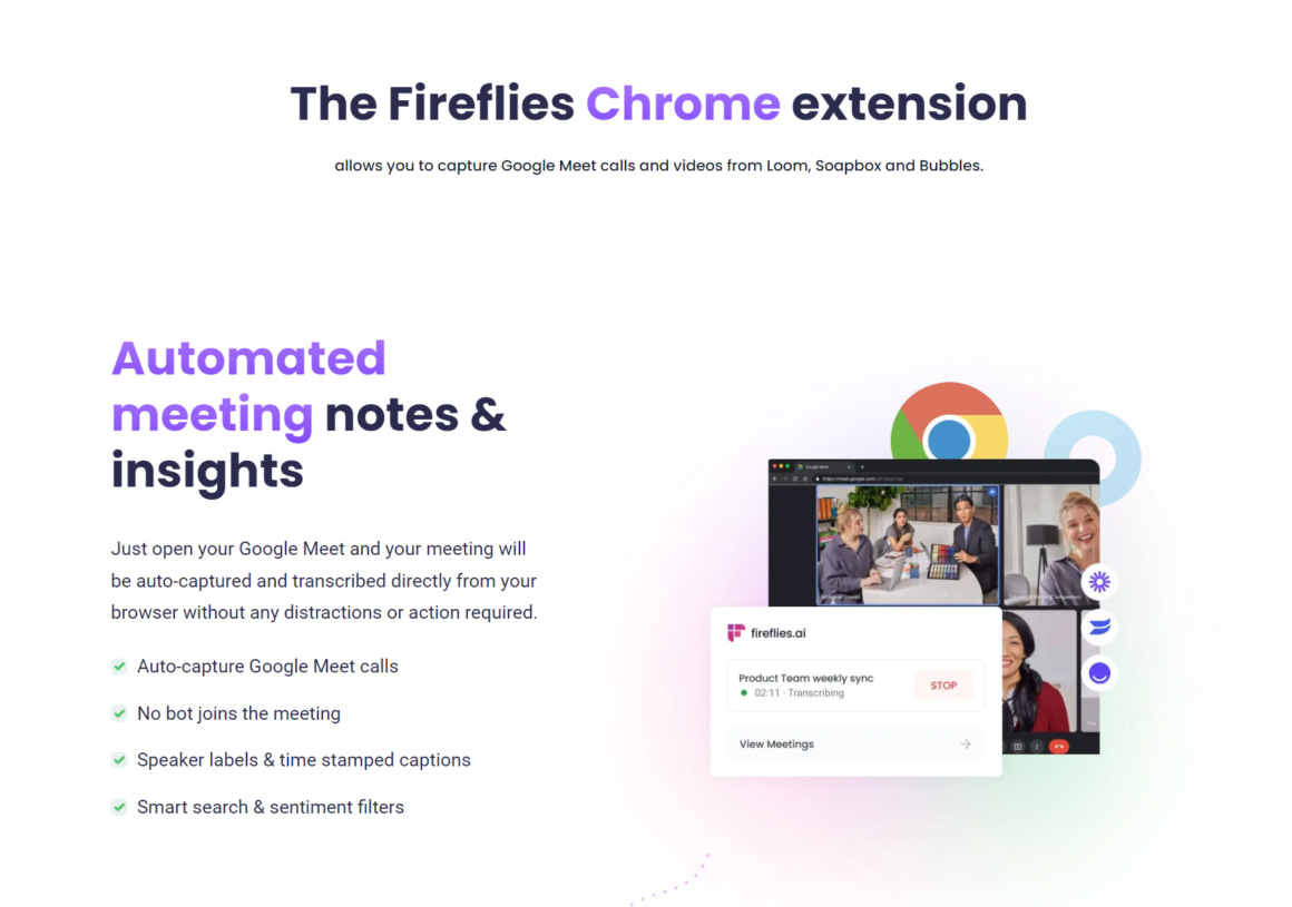 Fireflies Chrome Extension