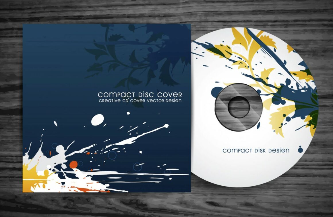 Abstract splash style cd cover design