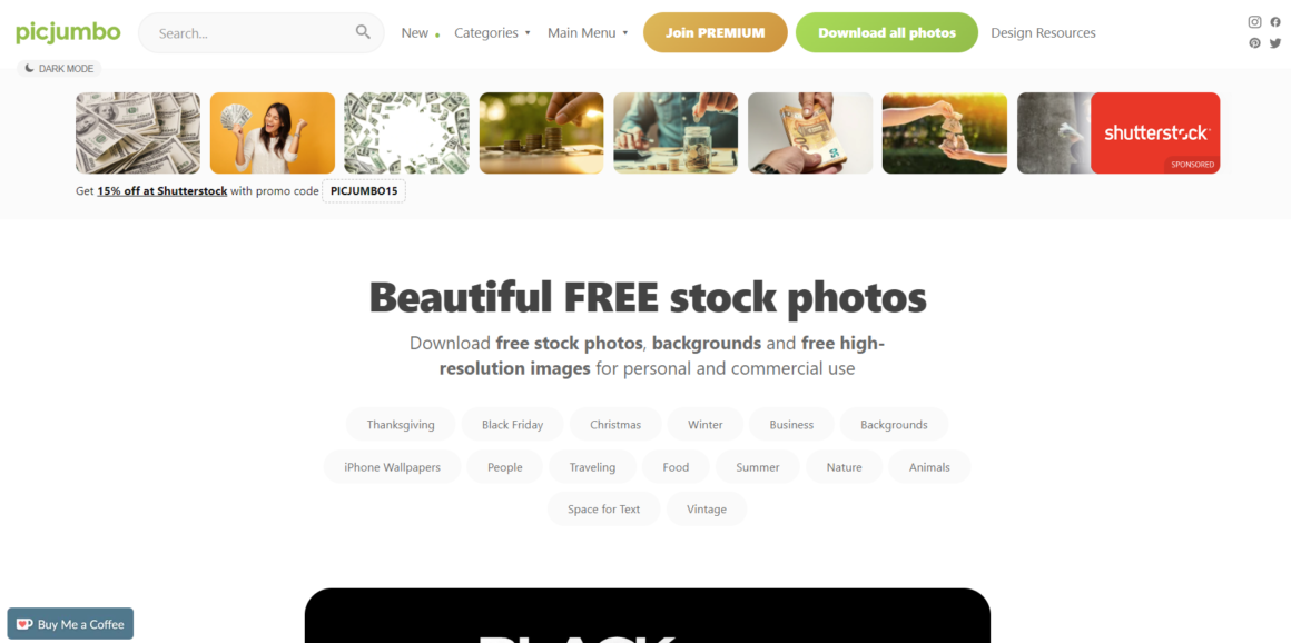 PicJumbo - best free stock photo sites