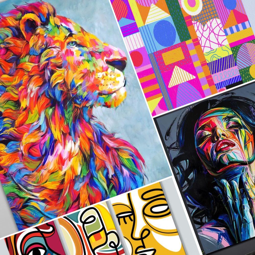 30 Colorful & Abstract Canvas Wall Art Inspiration & Productivity for