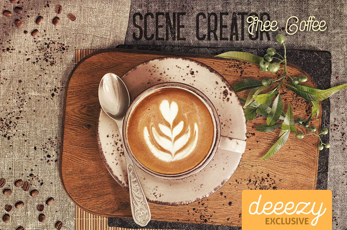 Free Coffee Scene Creator (Mockups Scene Creator)