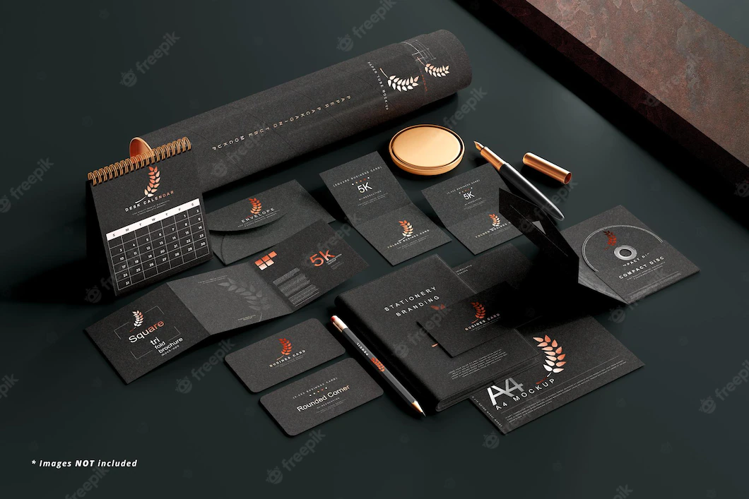 Stationery branding mockup scene (Mockups Scene Creator)