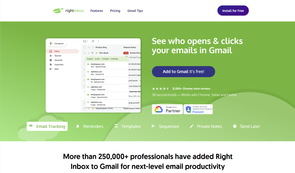 RightInbox Email Tracking, Create Email Reminders & Recurring Email In Gmail