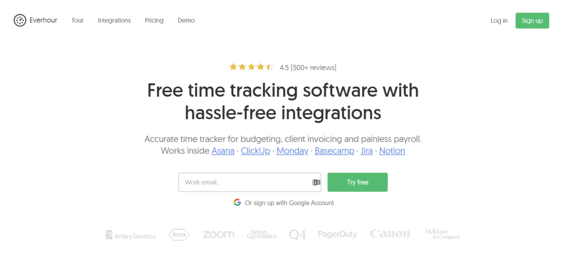 Everhour – Free Time Tracker & Timesheets for Teams