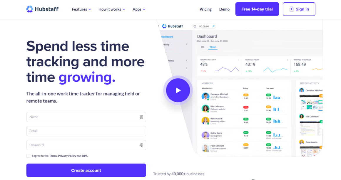 Hubstaff | Time Tracking and Productivity Monitoring Tool