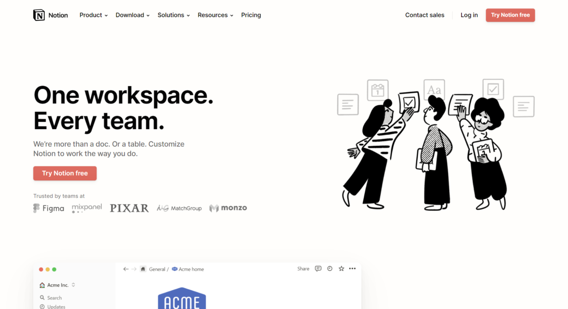 Notion - One workspace. Every team.