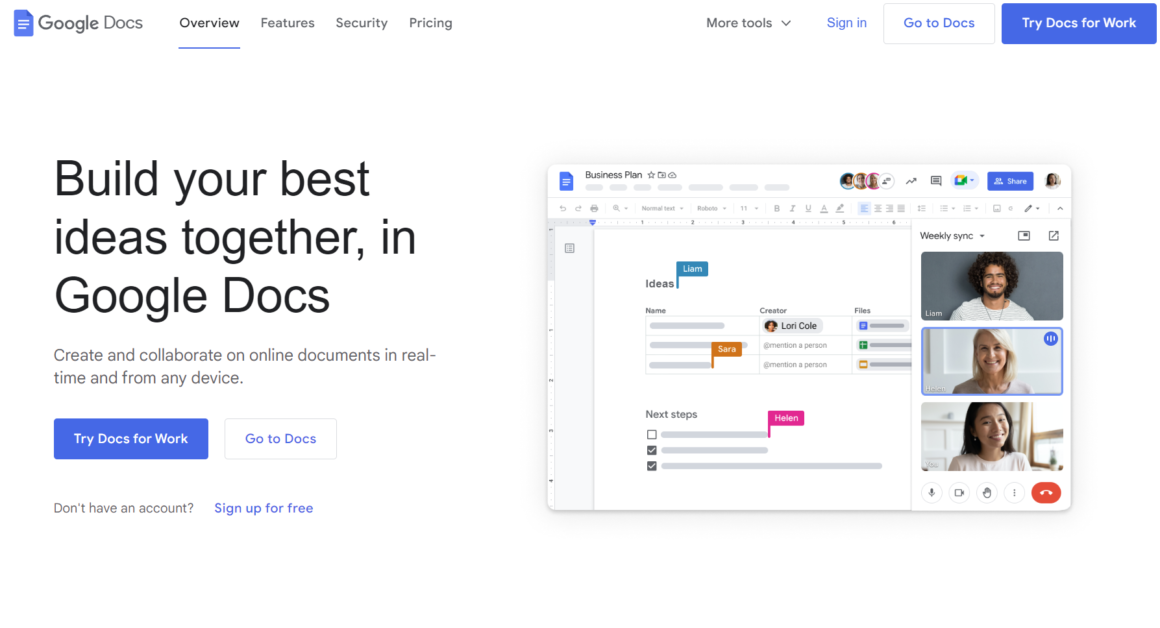 Google Docs: Online Document Editor for productivity tool