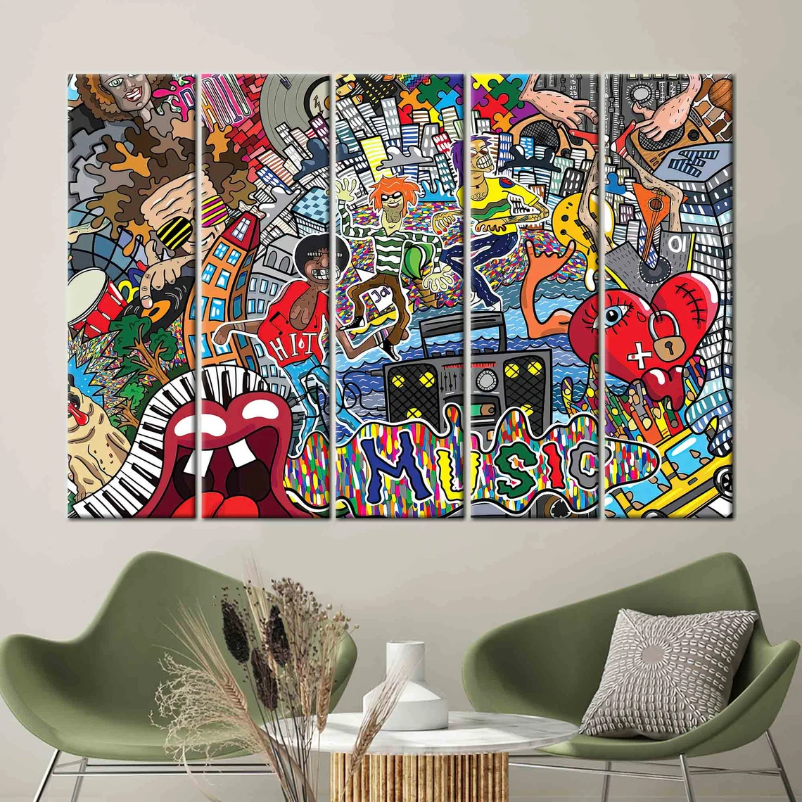 Abstract Music Artwork Canvas