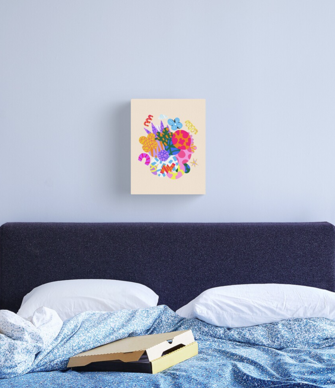 Abstract shapes and illustration canvas print