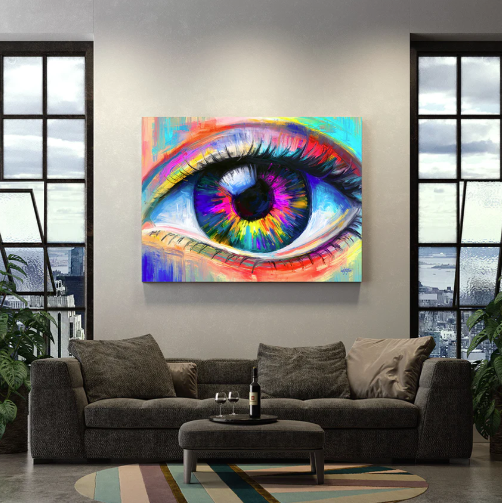 Abstract color vision wall decor canvas print