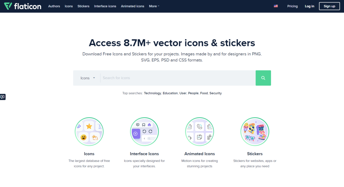 FlatIcon - Vector Icons and Stickers (Tools and Resources for Creatives)