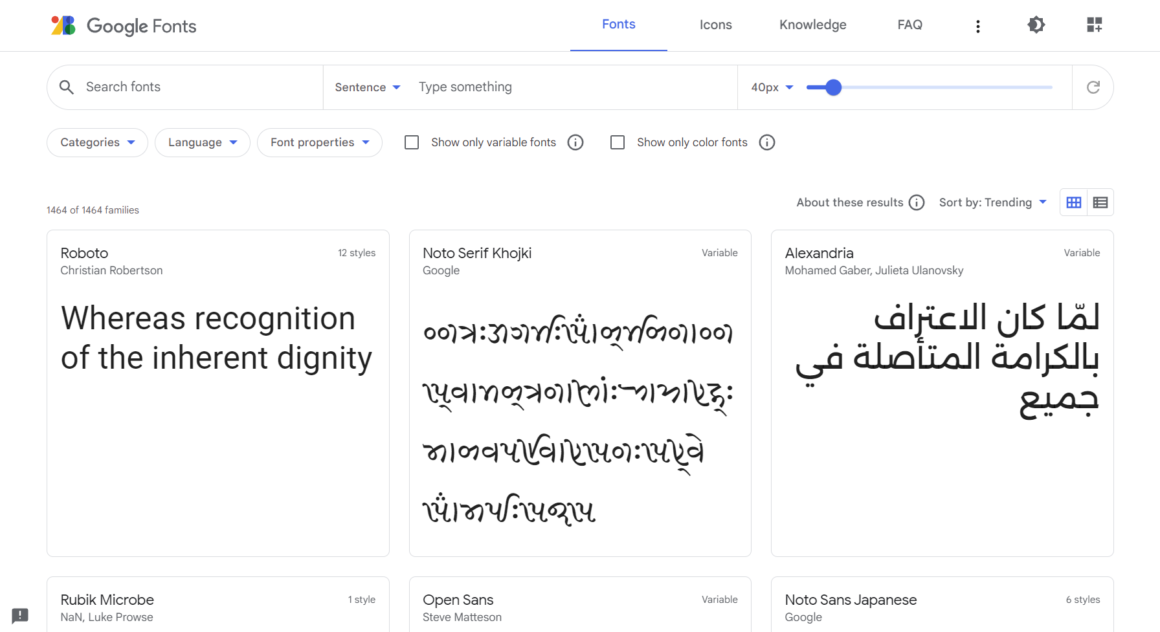 Google Fonts