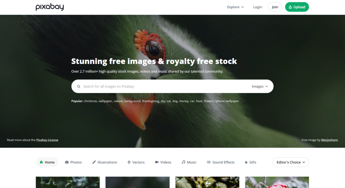 Pixabay - best free stock photo sites