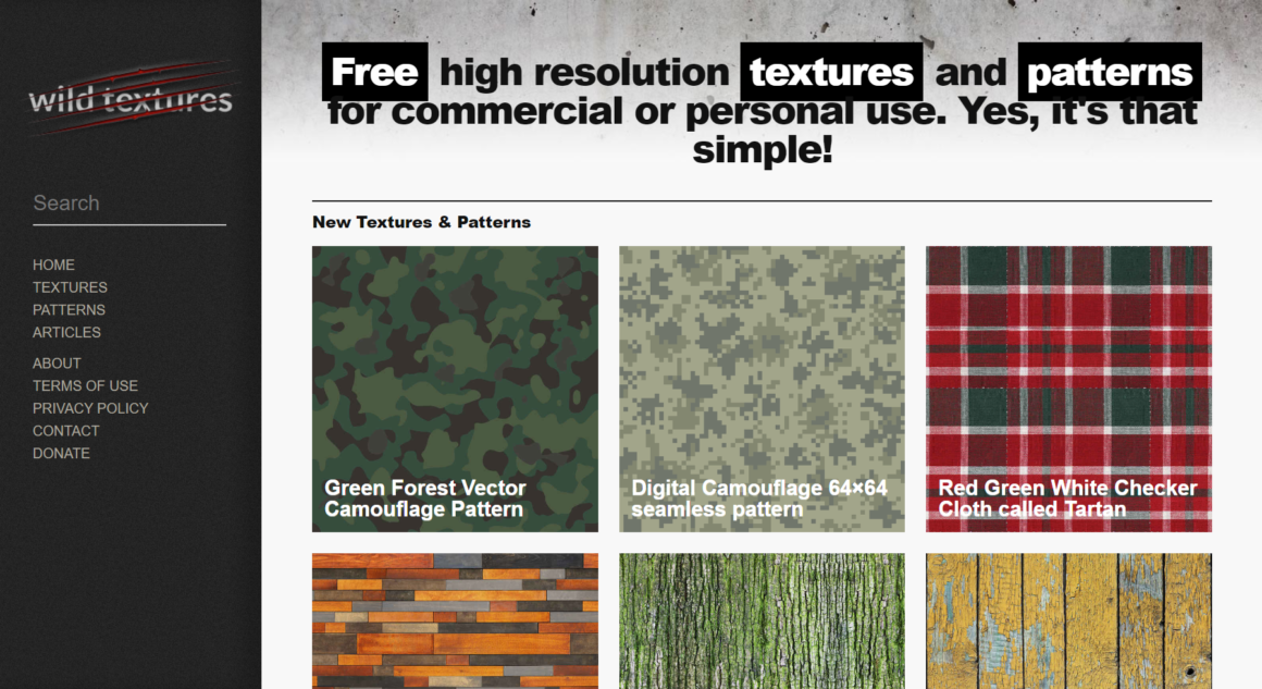 Wild Textures - Free high-resolution textures, background and patterns (Tools and Resources for Creators)
