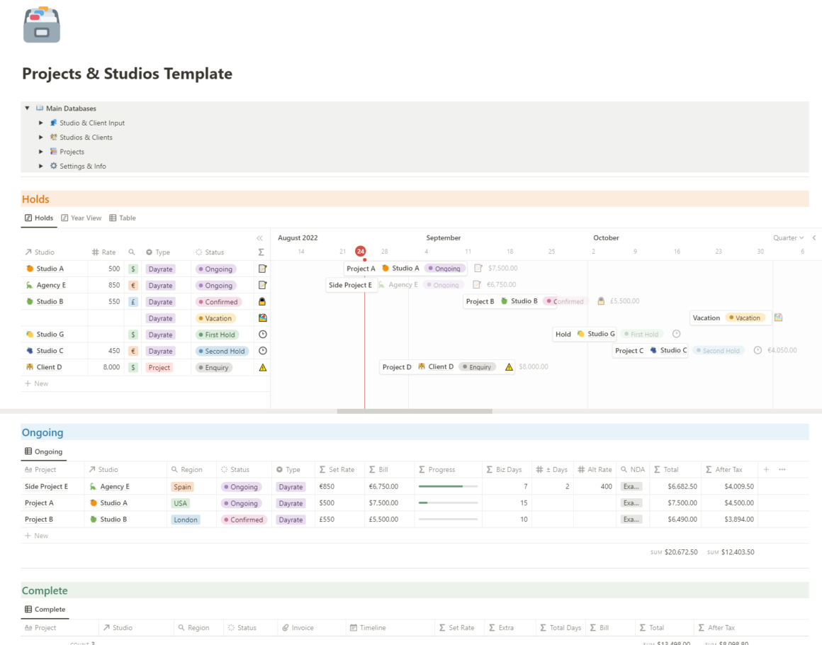 Freelancers Notion Template