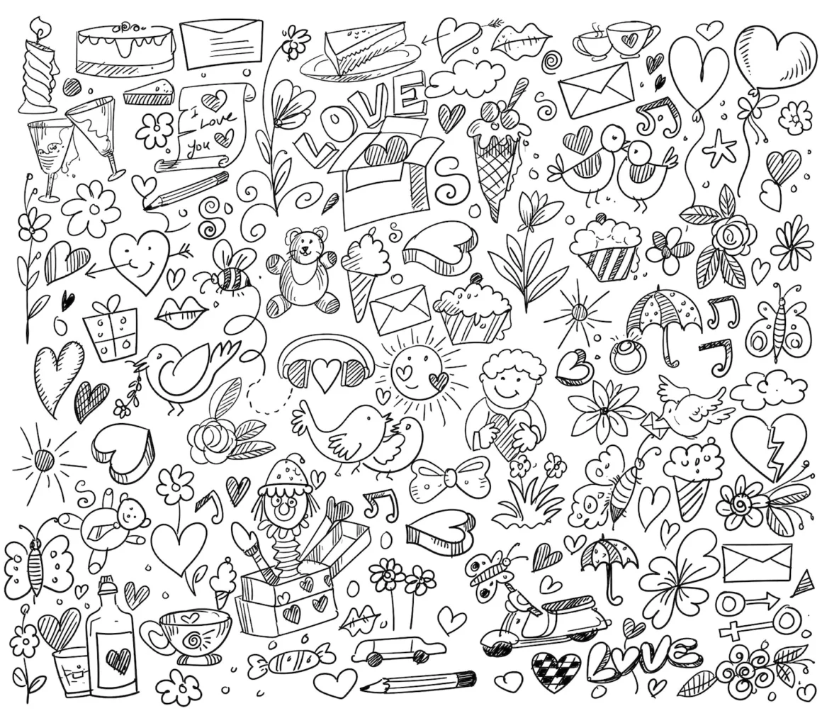 Hand-drawn doodle vectors