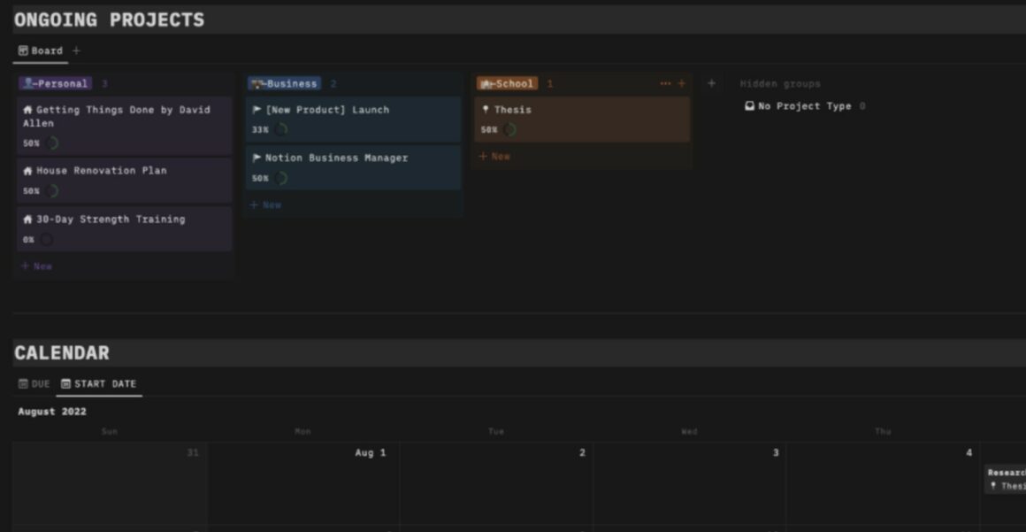 GTD System Dashboard