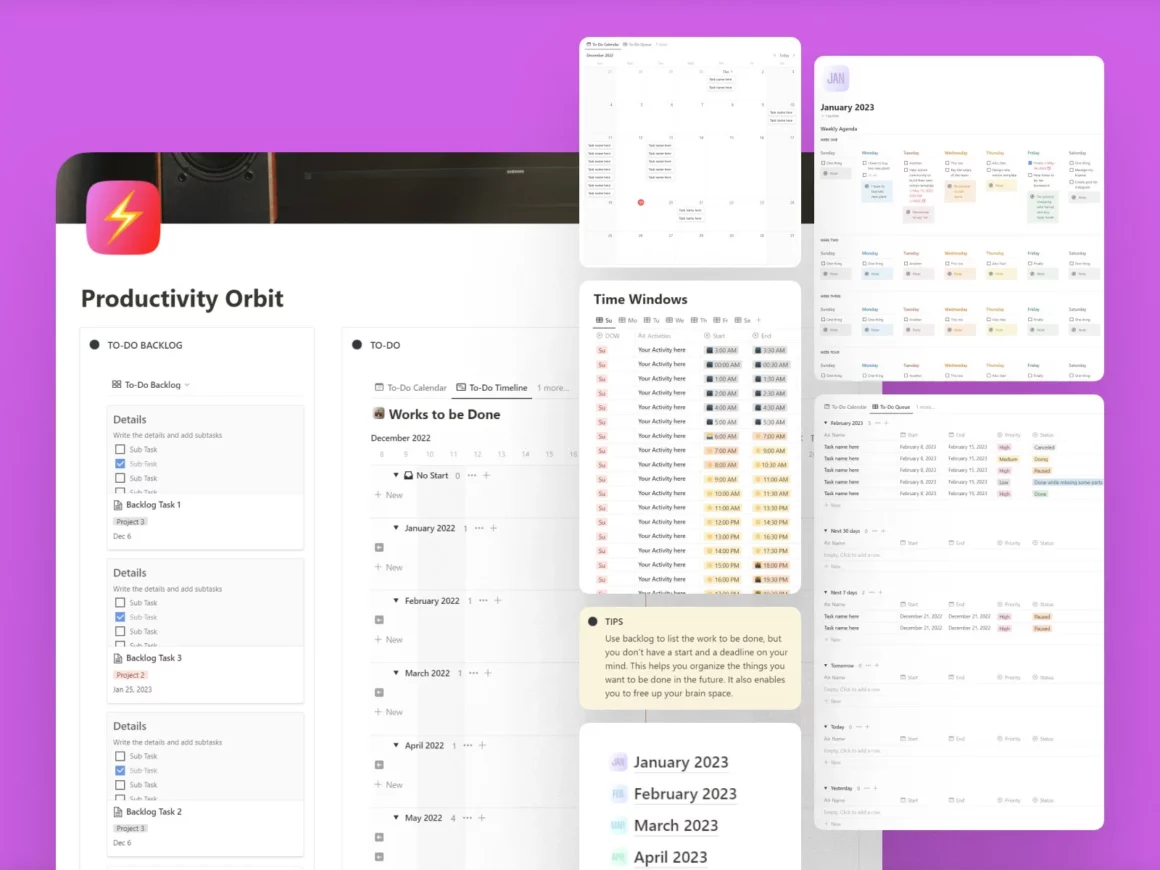 Productivity Orbit for Notion