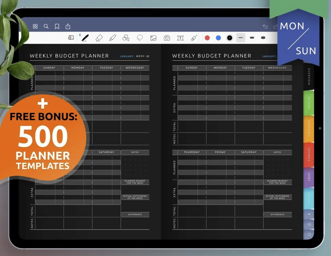 Digital Finance Planner for GoodNotes