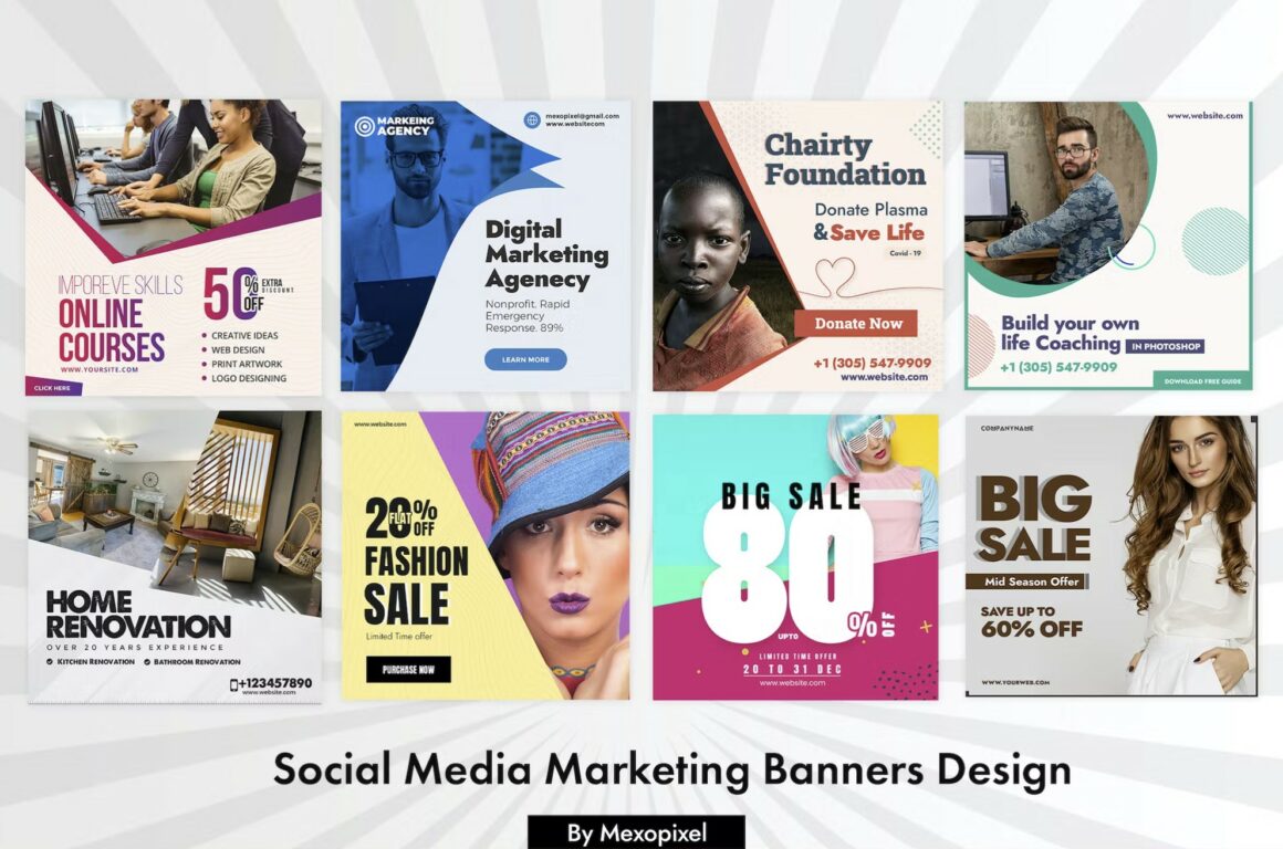 Social Media Marketing Banners Design