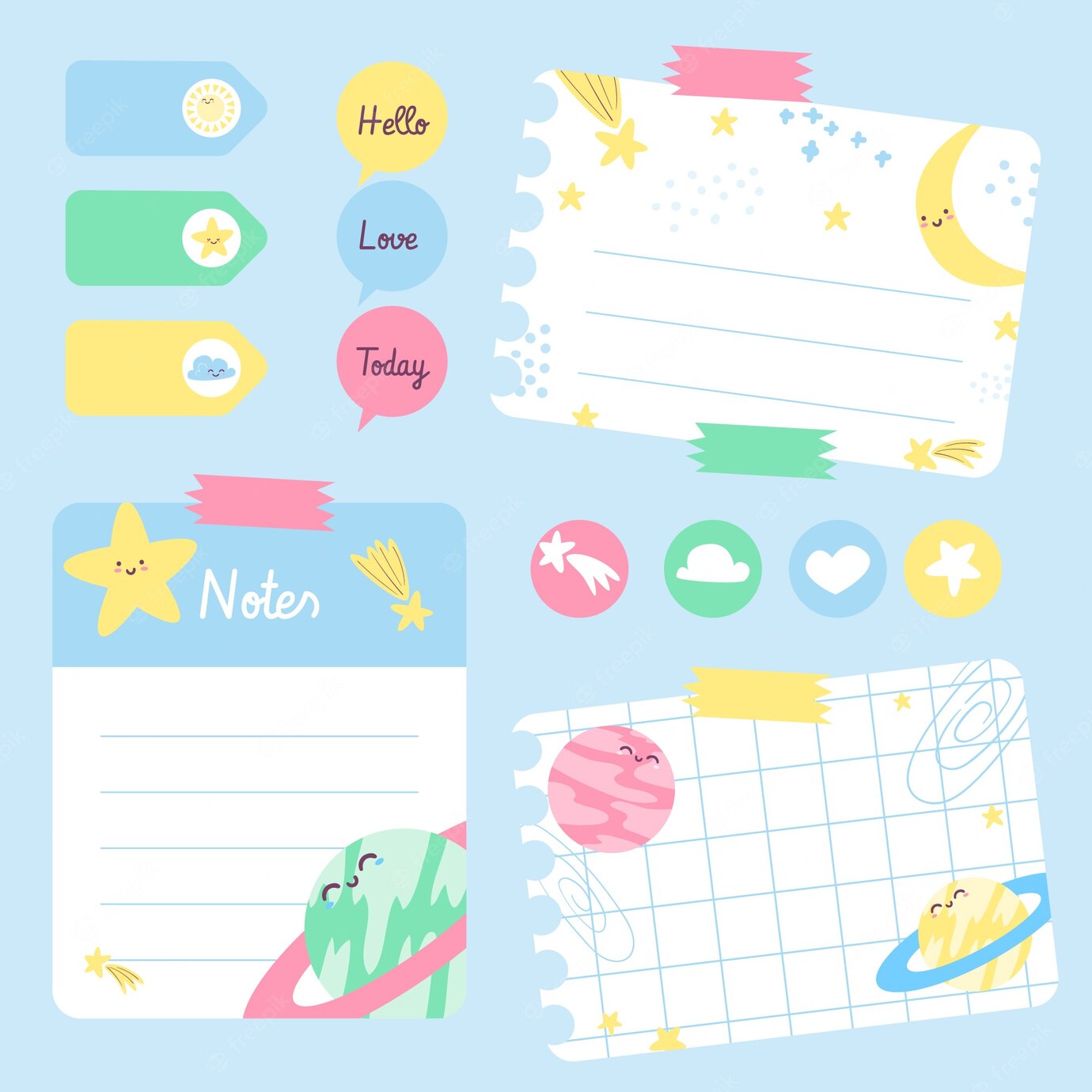 25 Free Colorful sticky note set - Inspiration & Productivity for Everyone