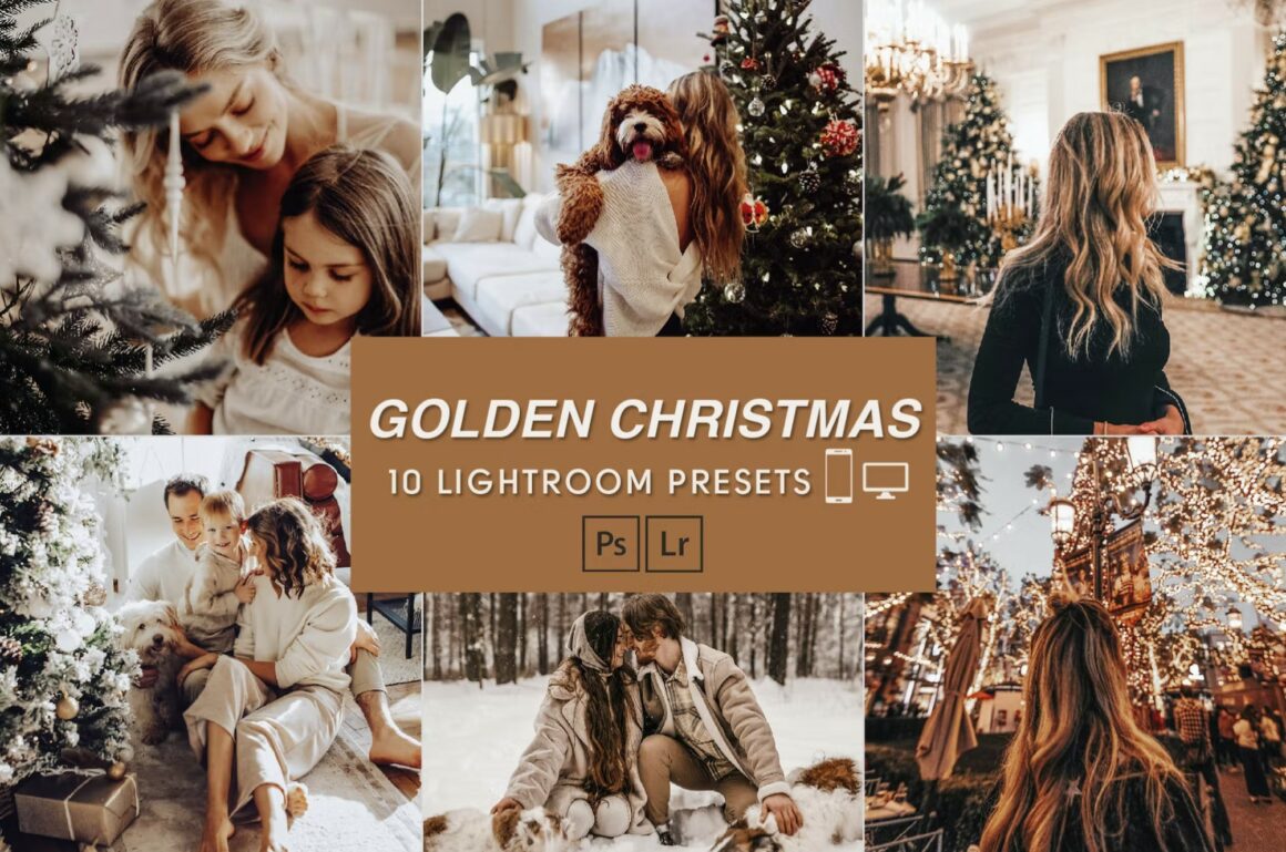 Golden Christmas Desktop