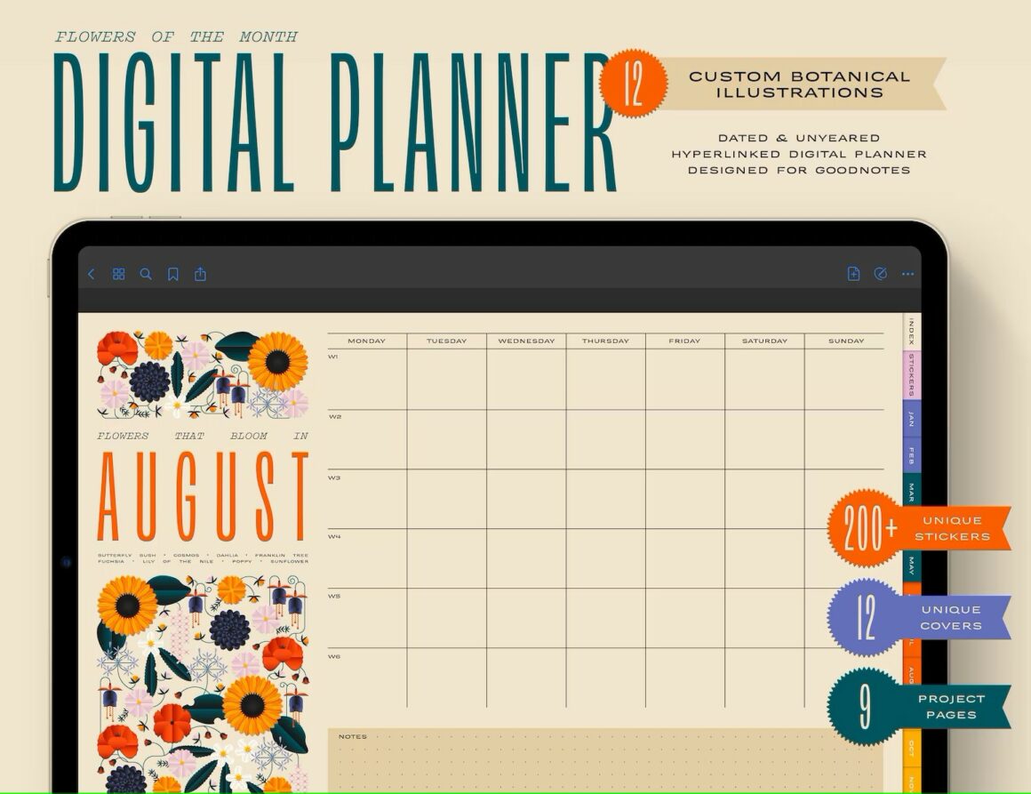 Planner digital GoogNotes Template