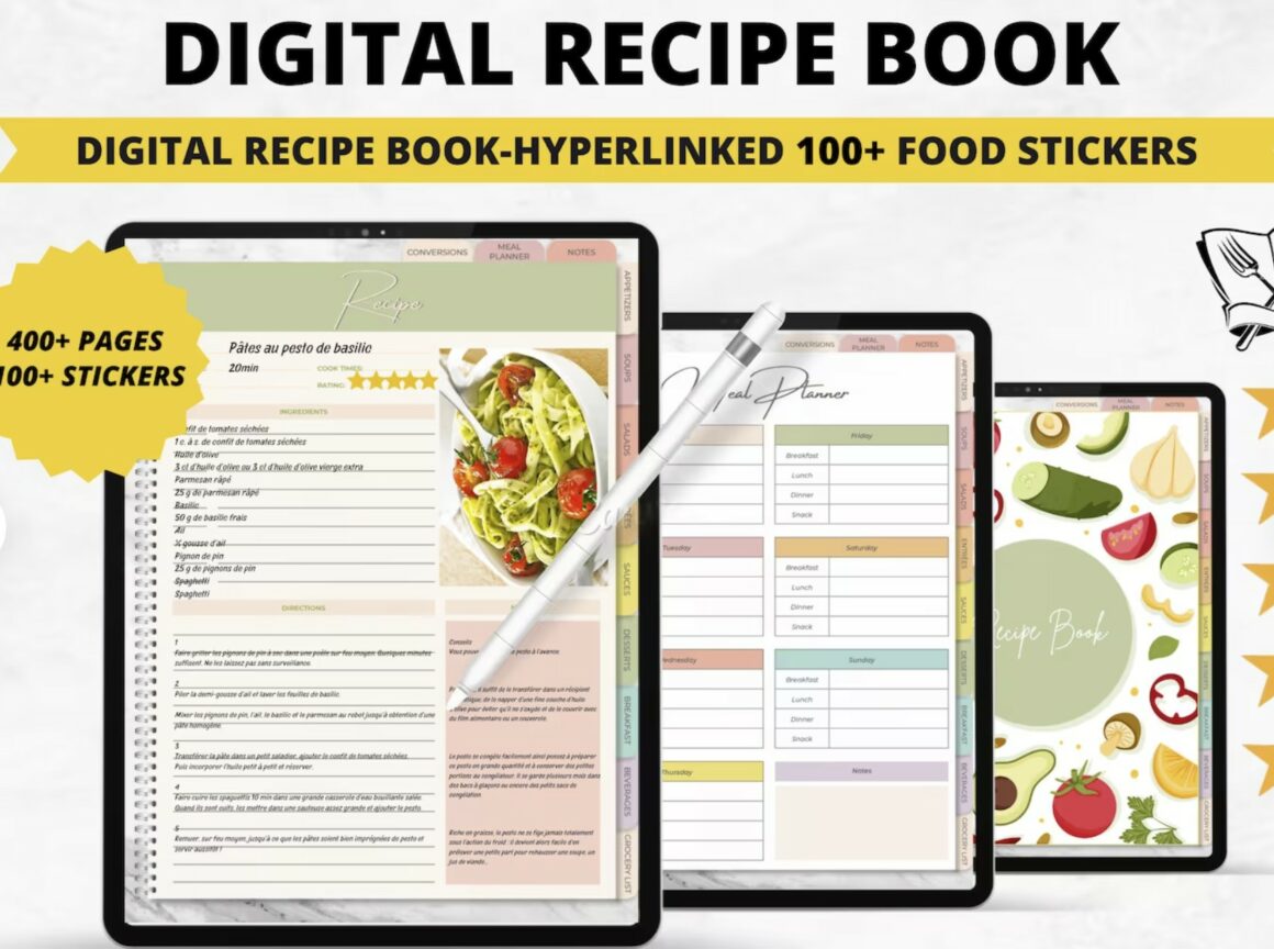 Digital Recipe book for goodnotes