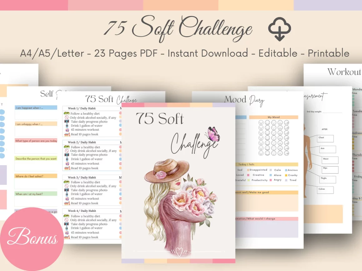 75-Day Soft Challenge Tracker Printable