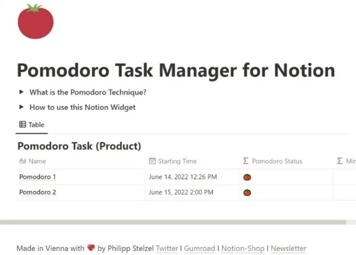 Notion Pomodoro