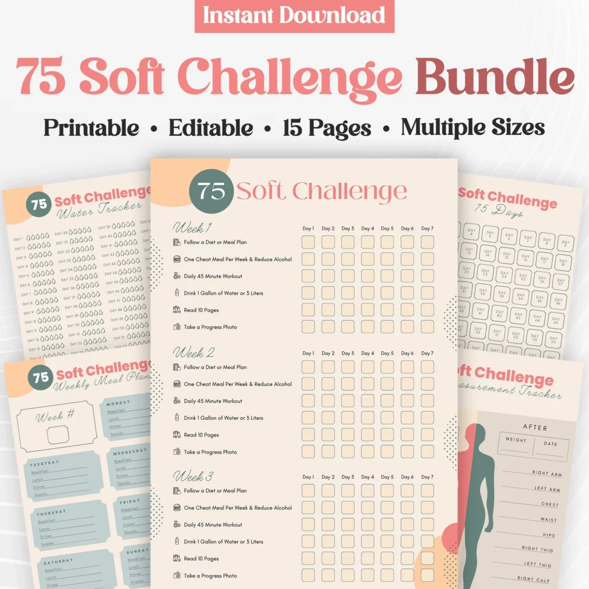 75 Soft Challenge Bundle - Printable 