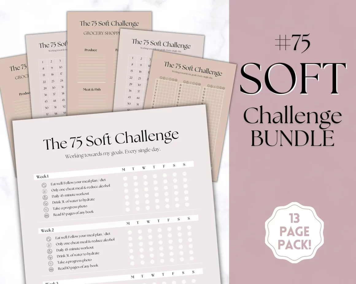 75 SOFT Challenge Tracker - Editable